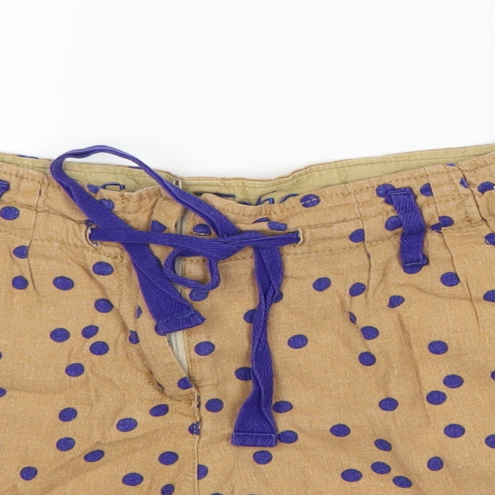 denim co Womens Brown Polka Dot  Chino Shorts Size 8