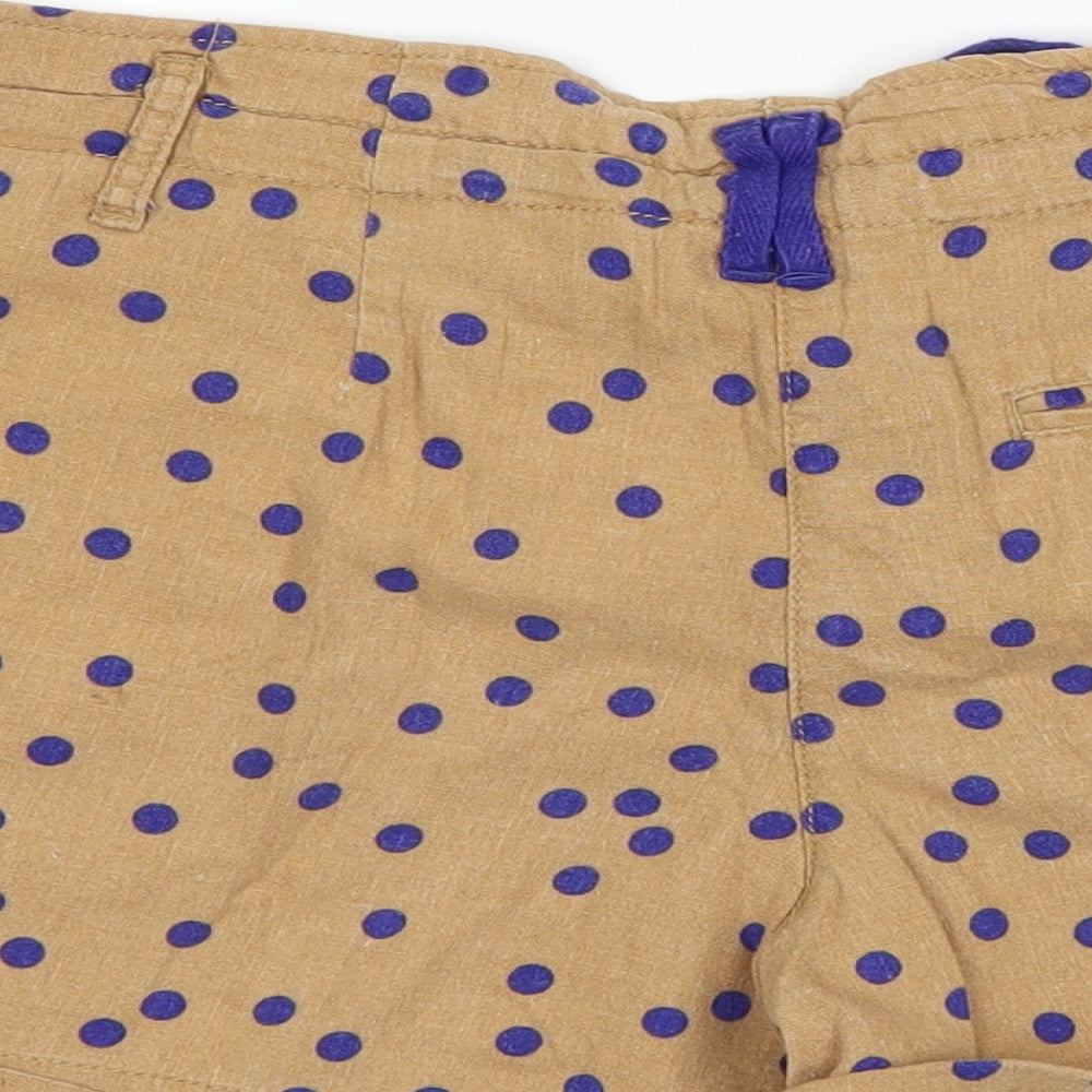 denim co Womens Brown Polka Dot  Chino Shorts Size 8