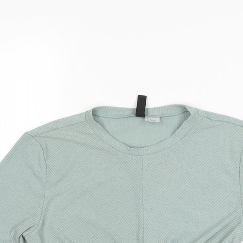 H&M Womens Blue   Basic T-Shirt Size S  - Twist Front