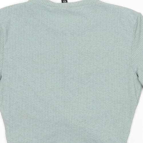 H&M Womens Blue   Basic T-Shirt Size S  - Twist Front