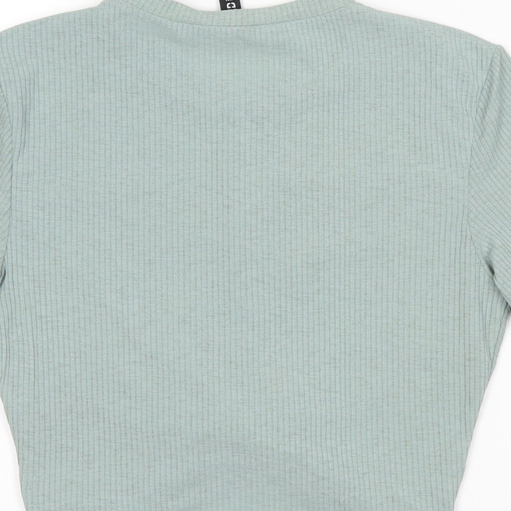 H&M Womens Blue   Basic T-Shirt Size S  - Twist Front