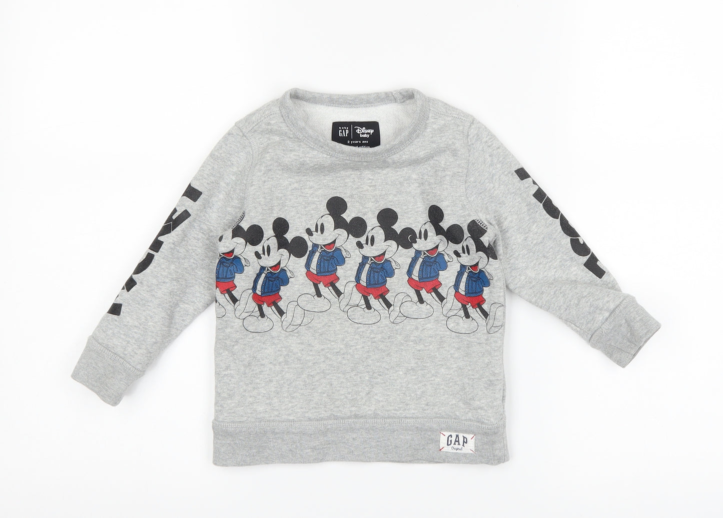 Gap Boys Grey   Pullover Sweatshirt Size 2 Years  - Disney Mickey Mouse