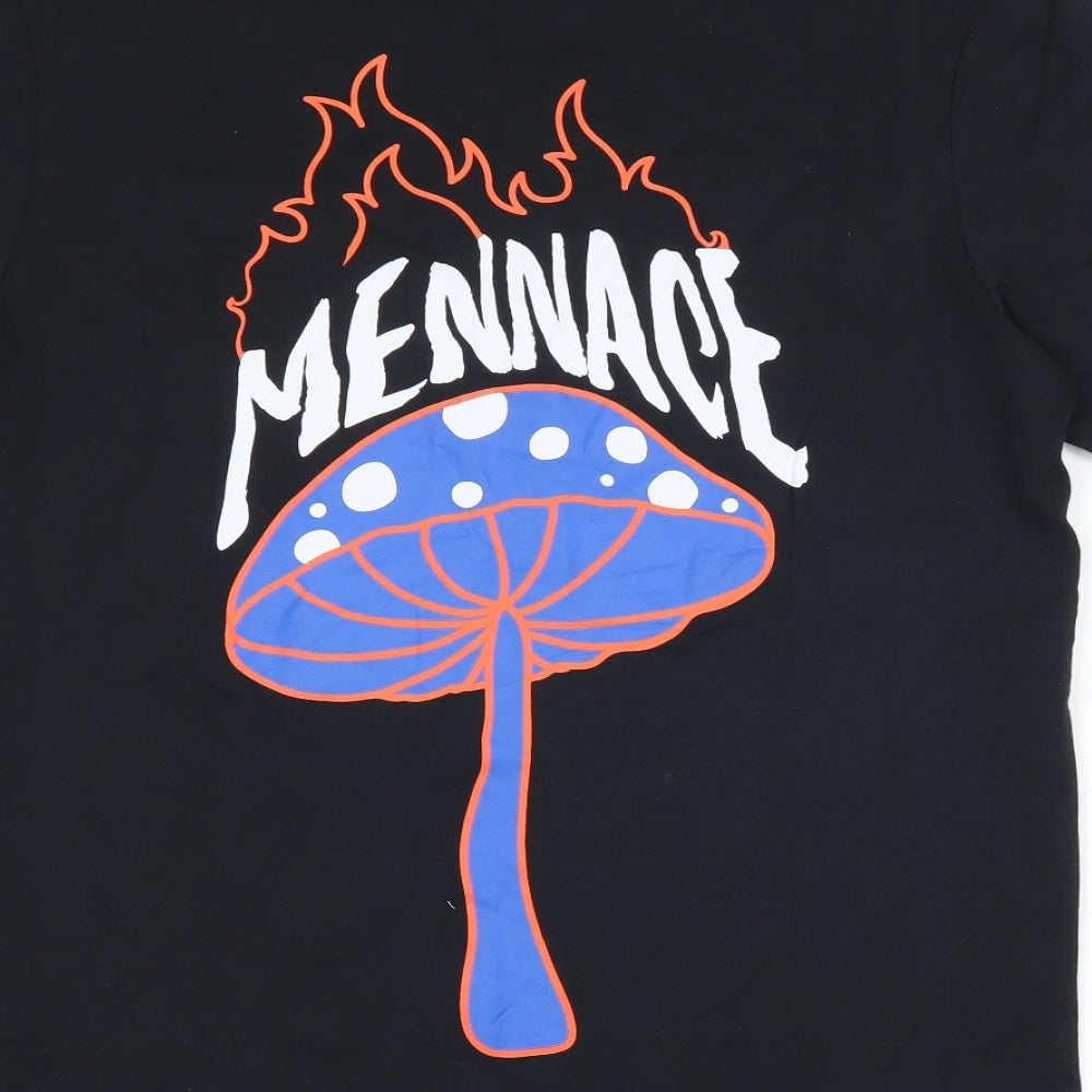 Mennace Mens Black    T-Shirt Size M