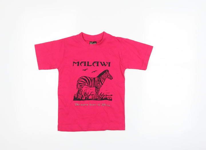 Pilot Girls Pink Basic T-Shirt Size 6 Years - malawi