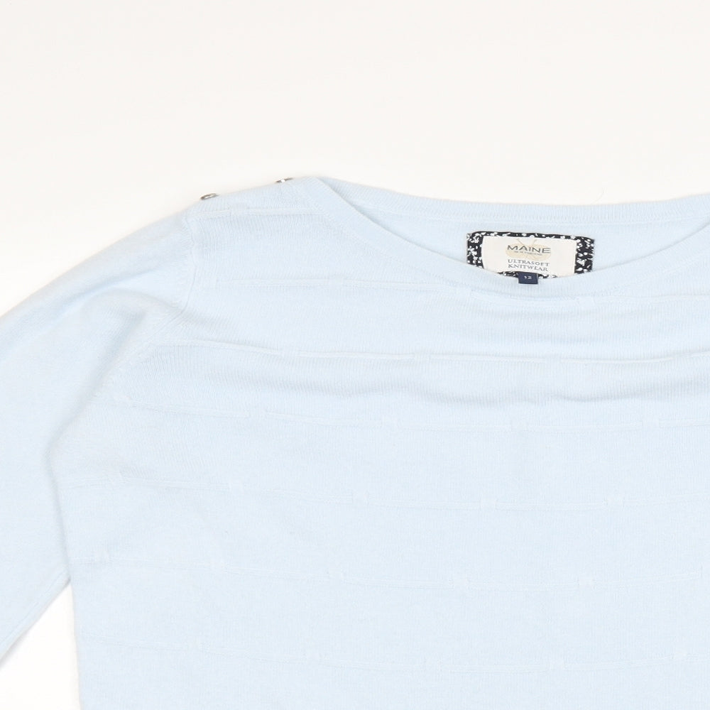 Maine Womens Blue   Pullover Jumper Size 12