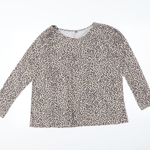 Preworn Womens Brown Animal Print  Basic Tank Size 8