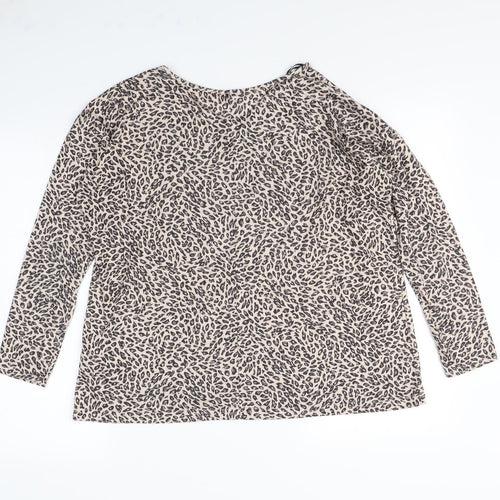 Preworn Womens Brown Animal Print  Basic Tank Size 8