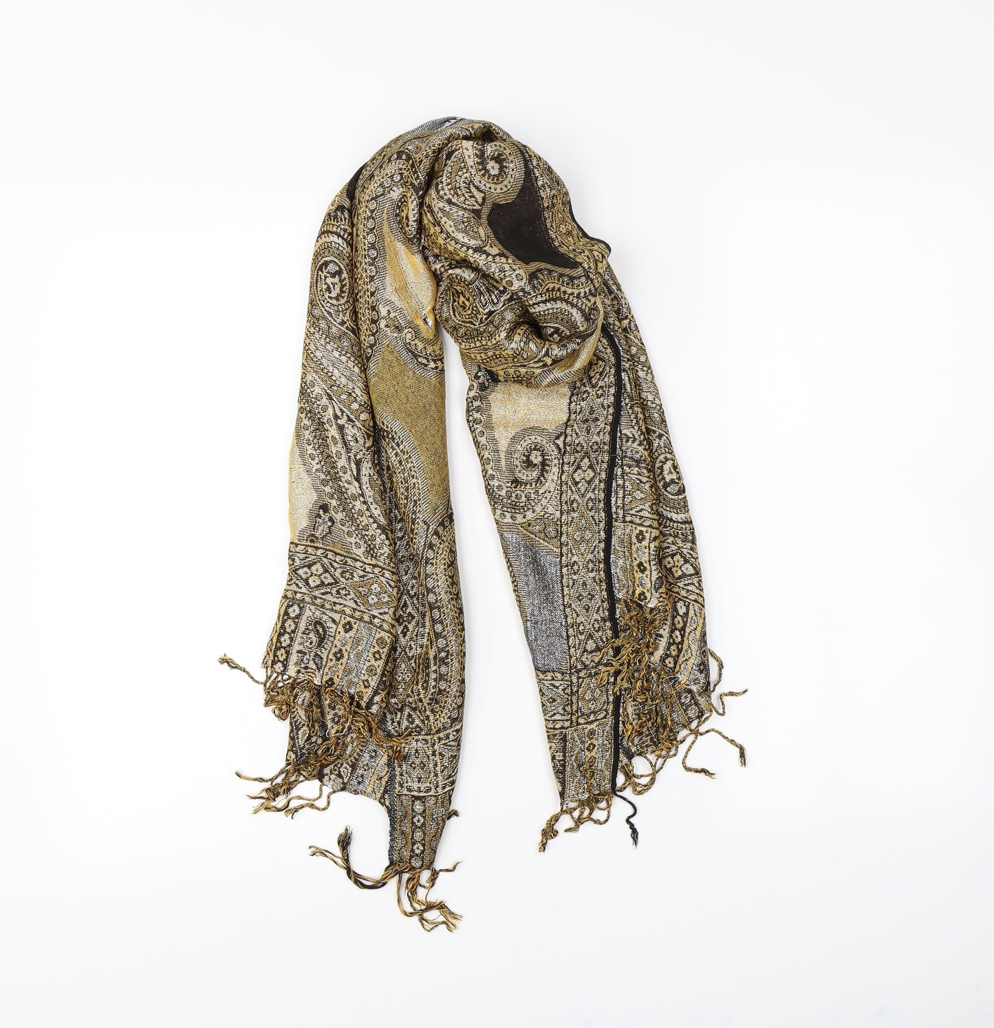 Preworn Womens Gold    Scarf