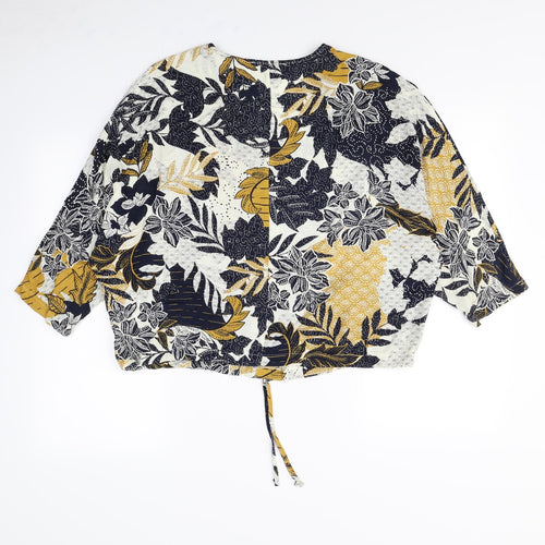 Primark Womens White Floral  Basic Blouse Size 14