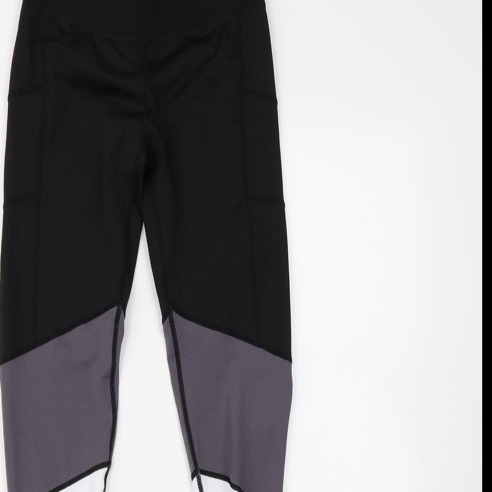 Active Womens Black   Compression Leggings Size 8 L28 in
