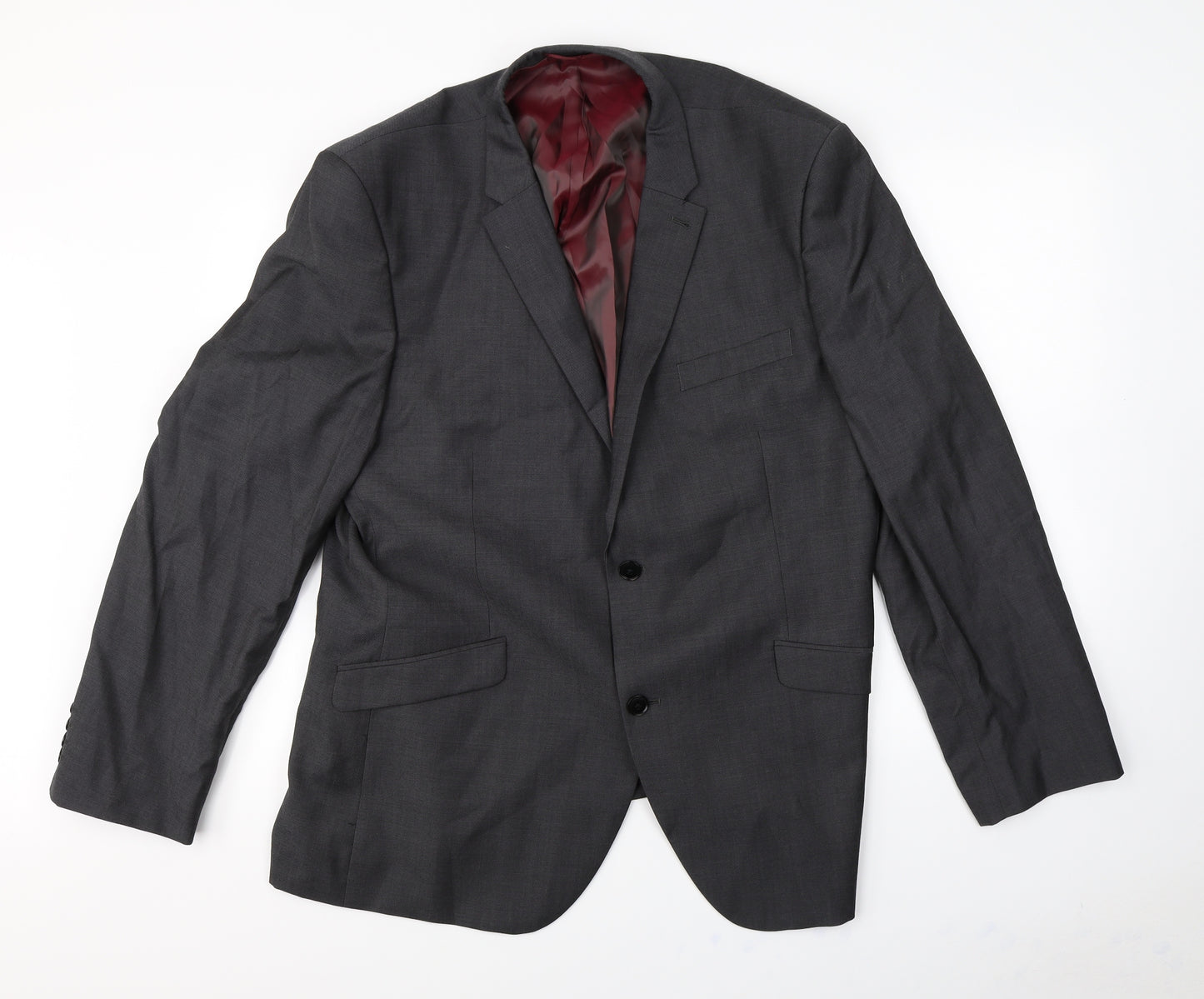 Preworn Mens Grey   Jacket Blazer Size L  - Shoulder Pads