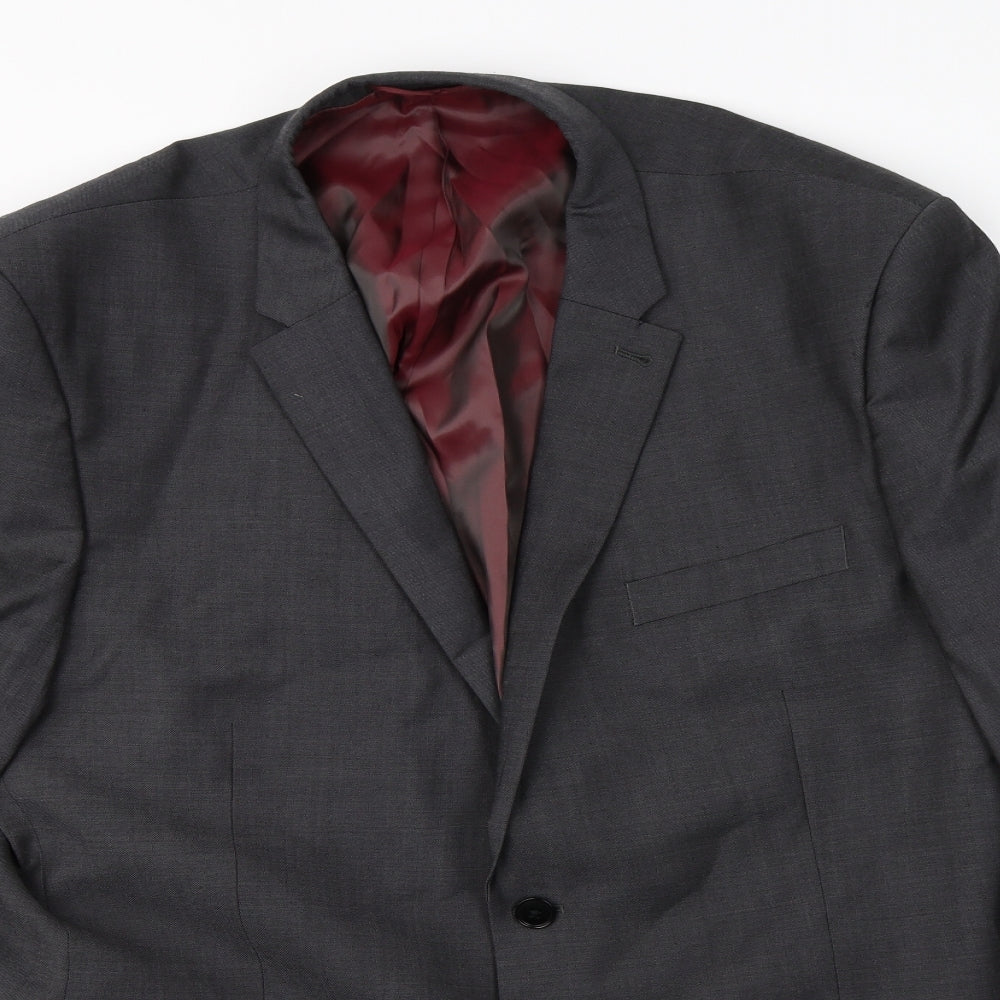 Preworn Mens Grey   Jacket Blazer Size L  - Shoulder Pads
