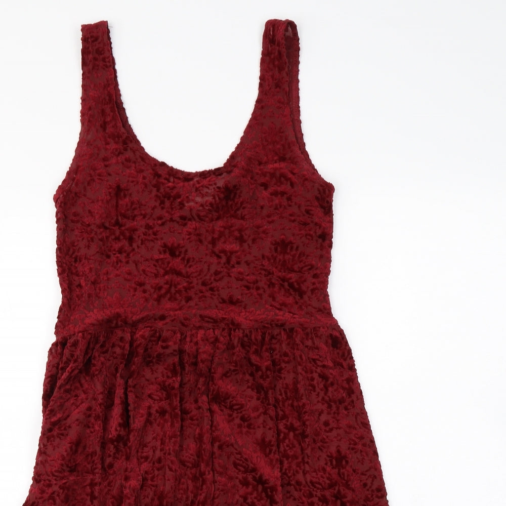 Miss Selfridge Womens Red   Fit & Flare  Size 10