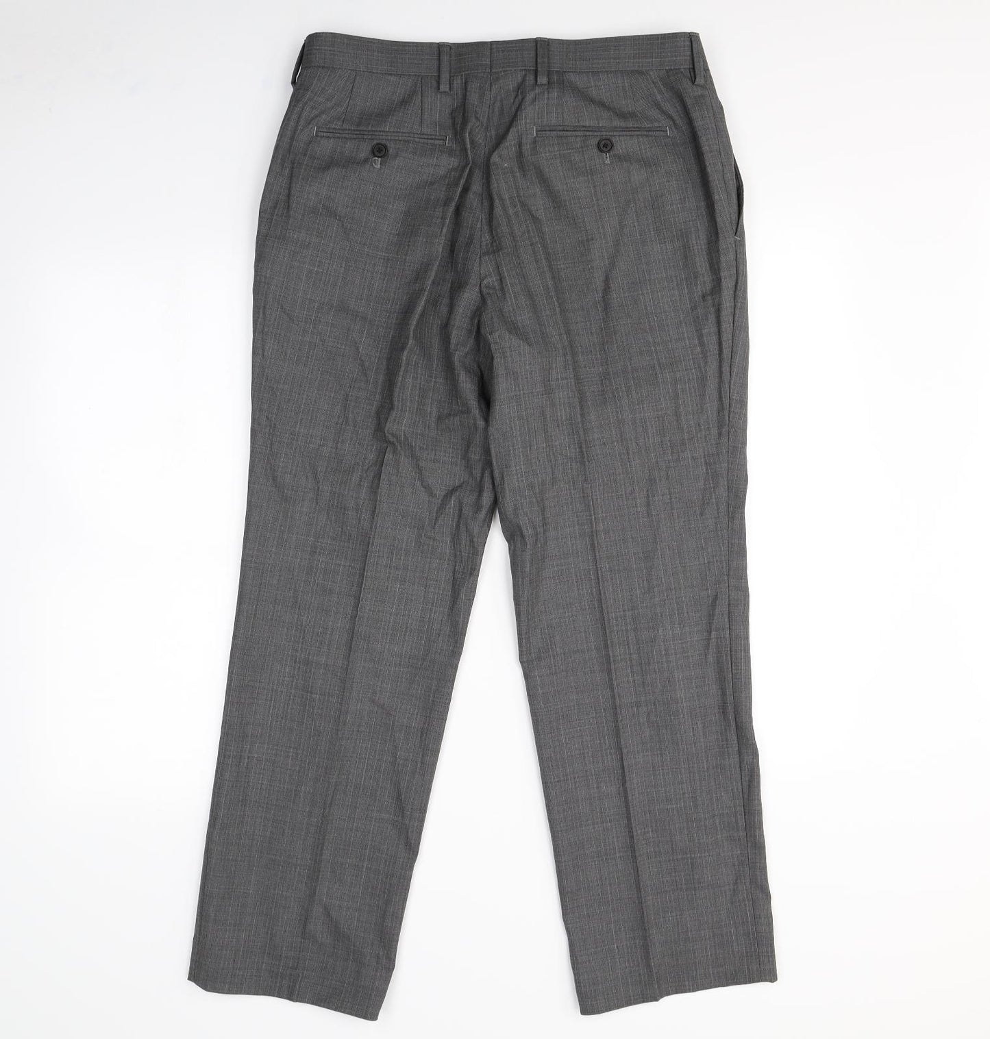 Preworn Mens Grey   Dress Pants Trousers Size 32 in L30 in
