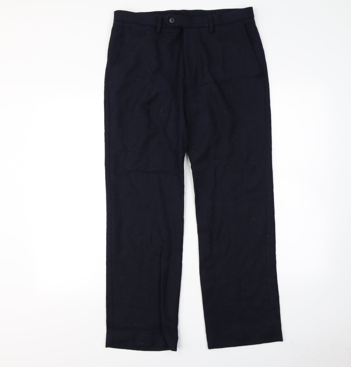 m&S Mens Blue   Dress Pants Trousers Size 32 in L30 in