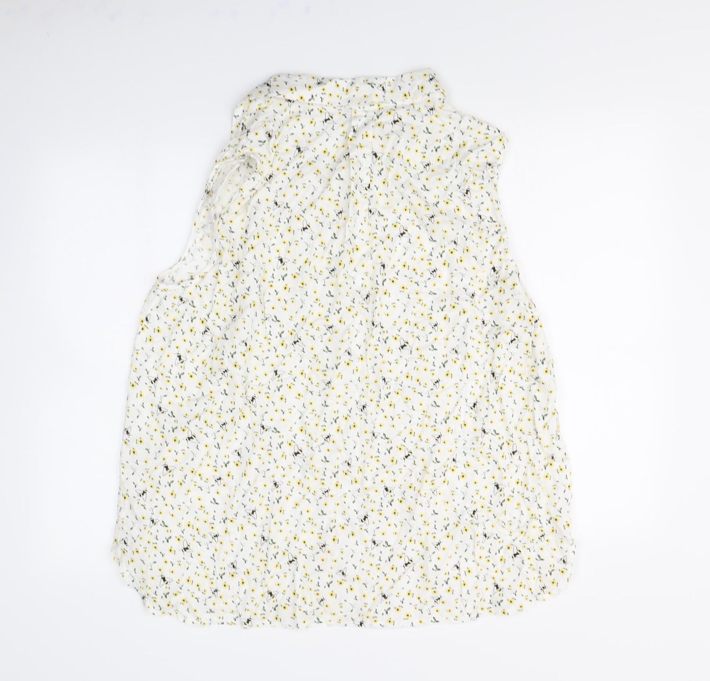 TU Womens White Floral  Basic Button-Up Size 22