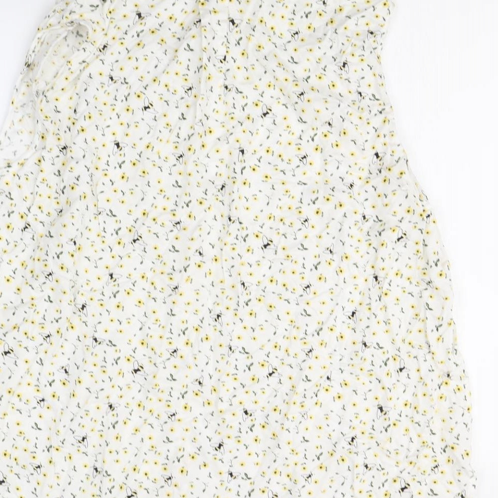 TU Womens White Floral  Basic Button-Up Size 22