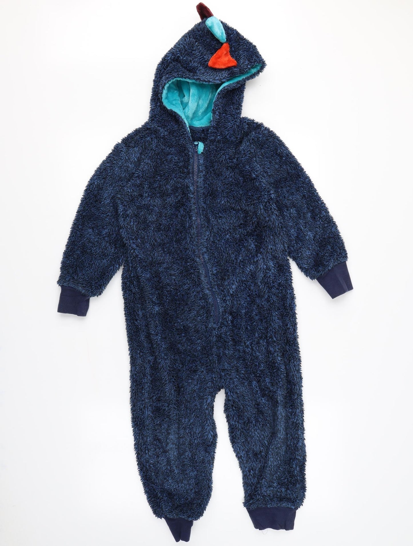 NEXT Boys Blue Solid Rayon  One Piece Size 5 Years  - DInosaur