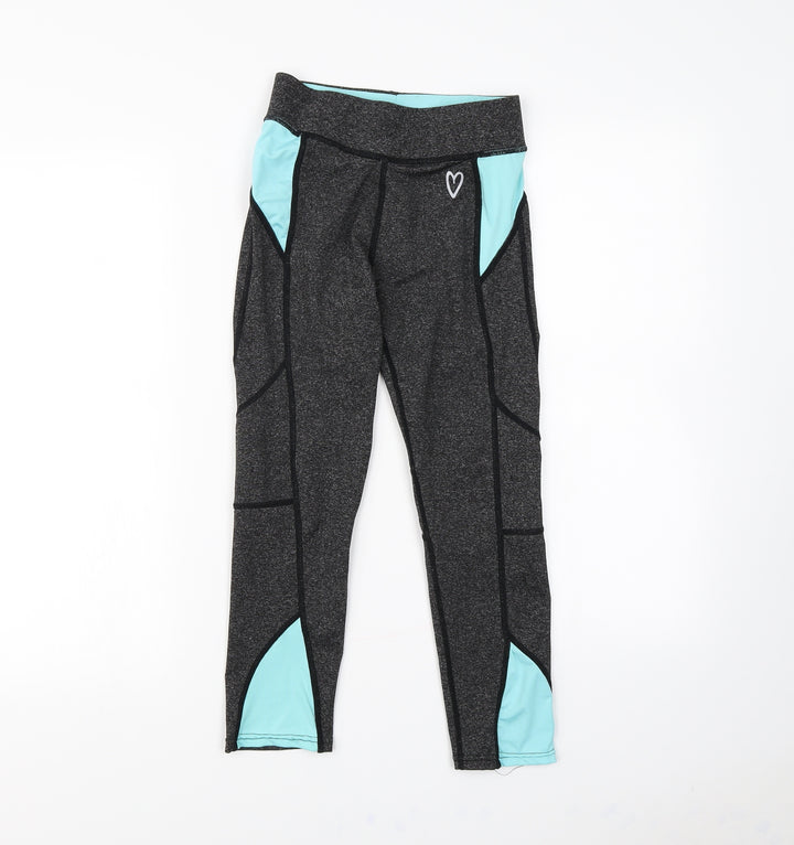 Active Wear Girls Grey   Cropped Trousers Size 8 Years