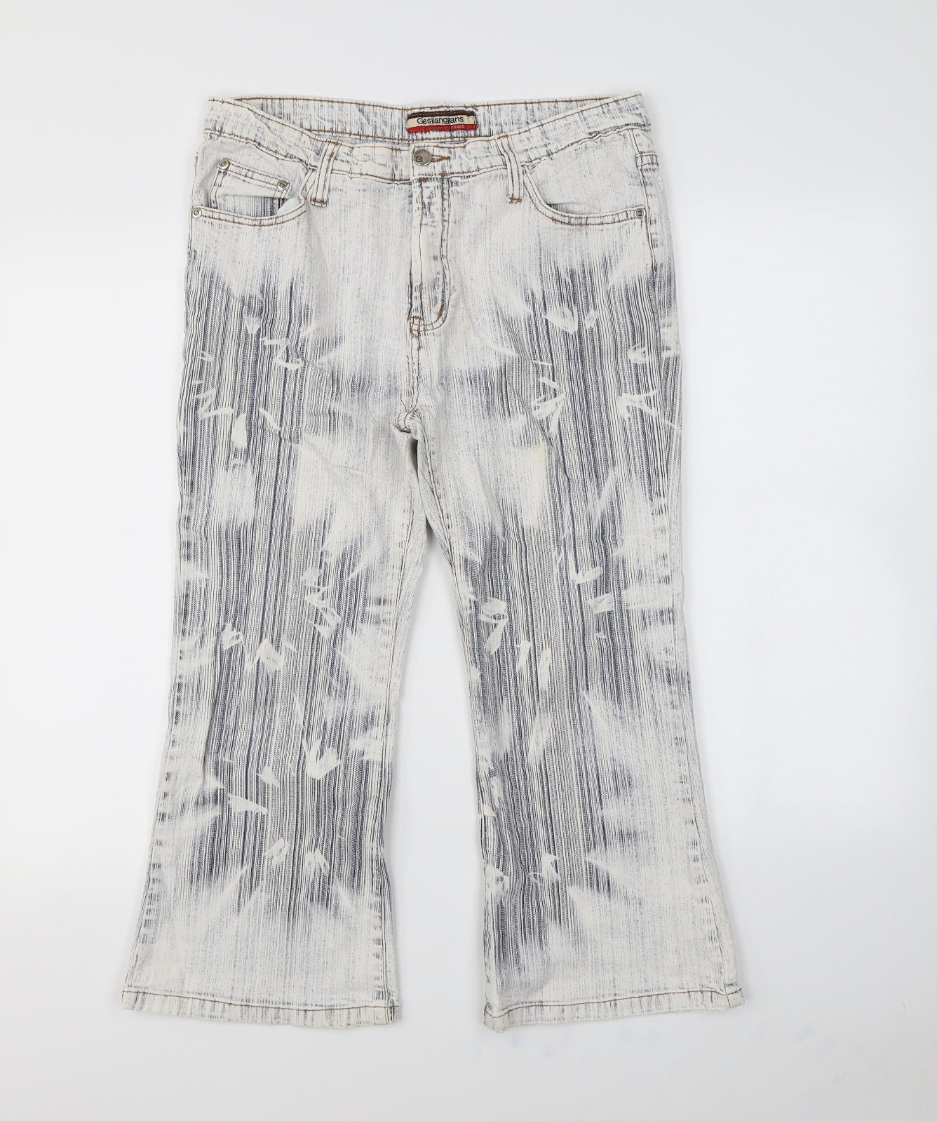 Preworn Womens White   Flared Jeans Size 32 in L23 in