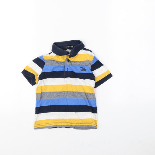 George Boys Multicoloured Striped  Basic Polo Size 3 Years