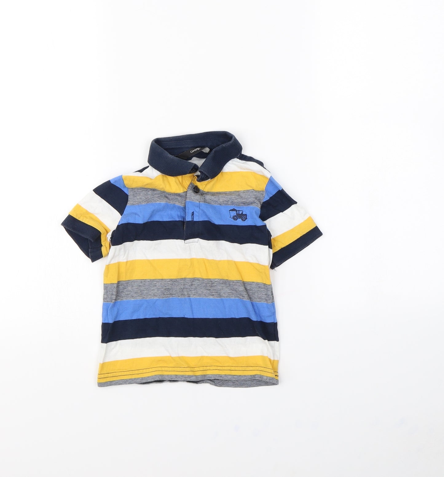 George Boys Multicoloured Striped  Basic Polo Size 3 Years