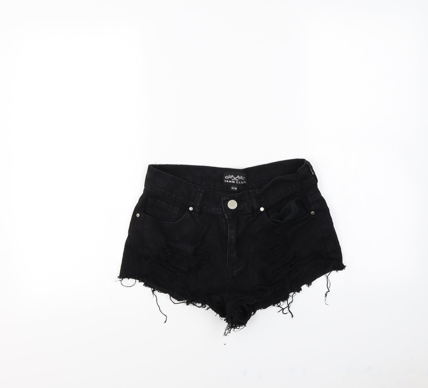 Denim Club Womens Black   Cut-Off Shorts Size 10