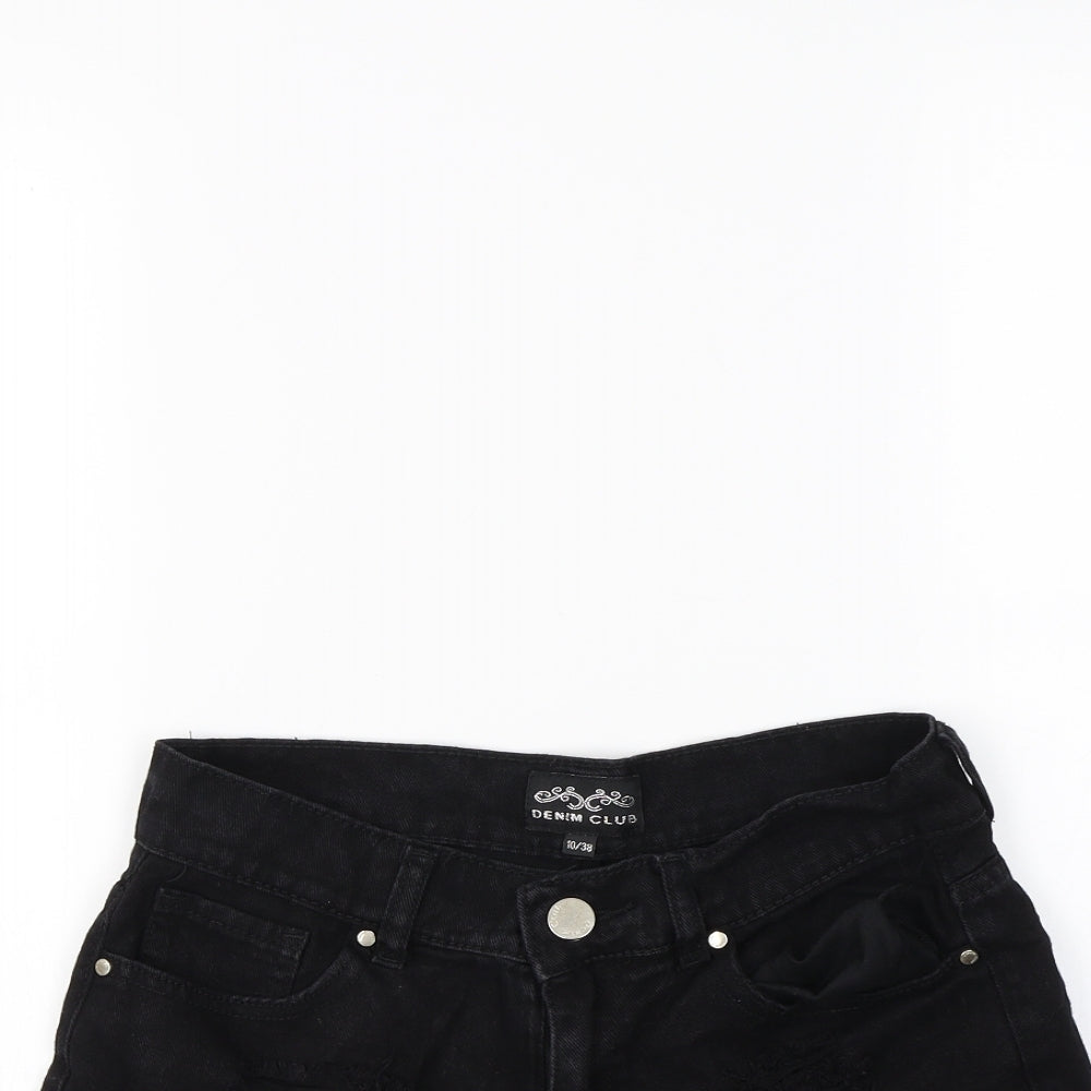 Denim Club Womens Black   Cut-Off Shorts Size 10
