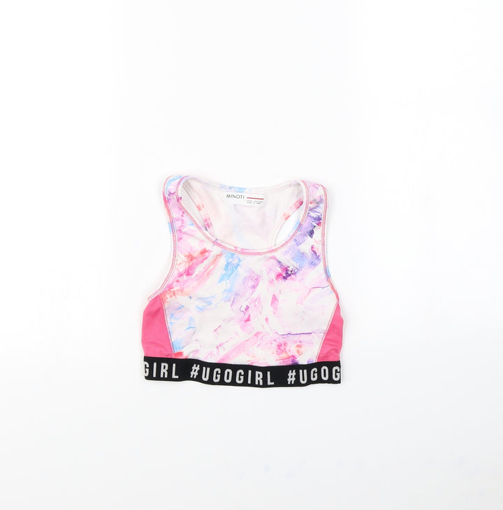 Minoti Girls Pink Cropped Tank Size 7 Years