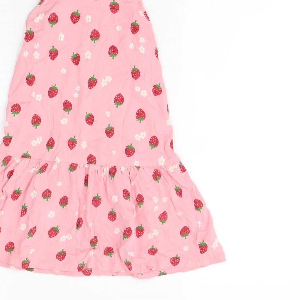 H&M Girls Pink Spotted  Fit & Flare  Size 4 Years