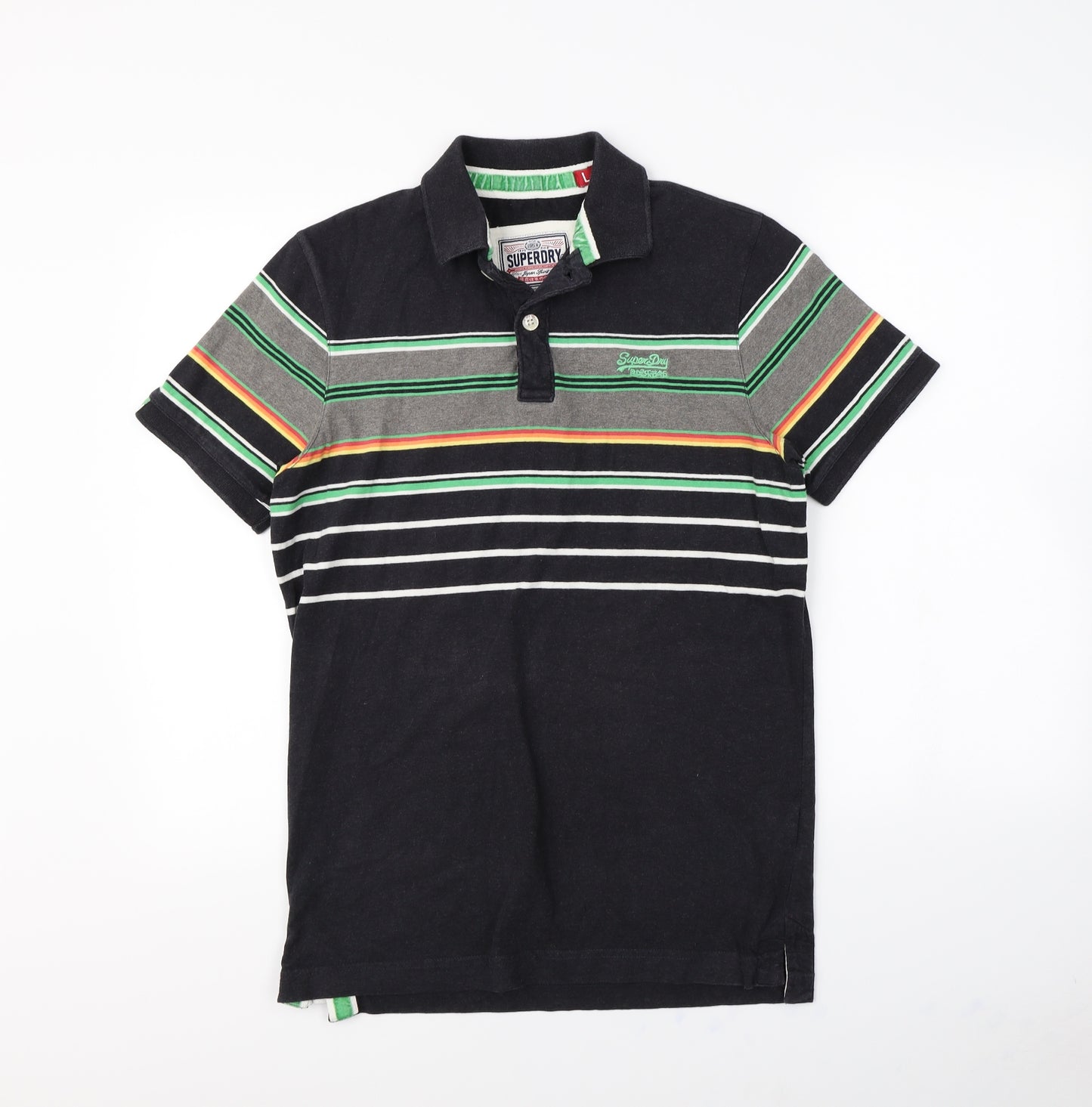 Superdry Mens Black    Polo Size L