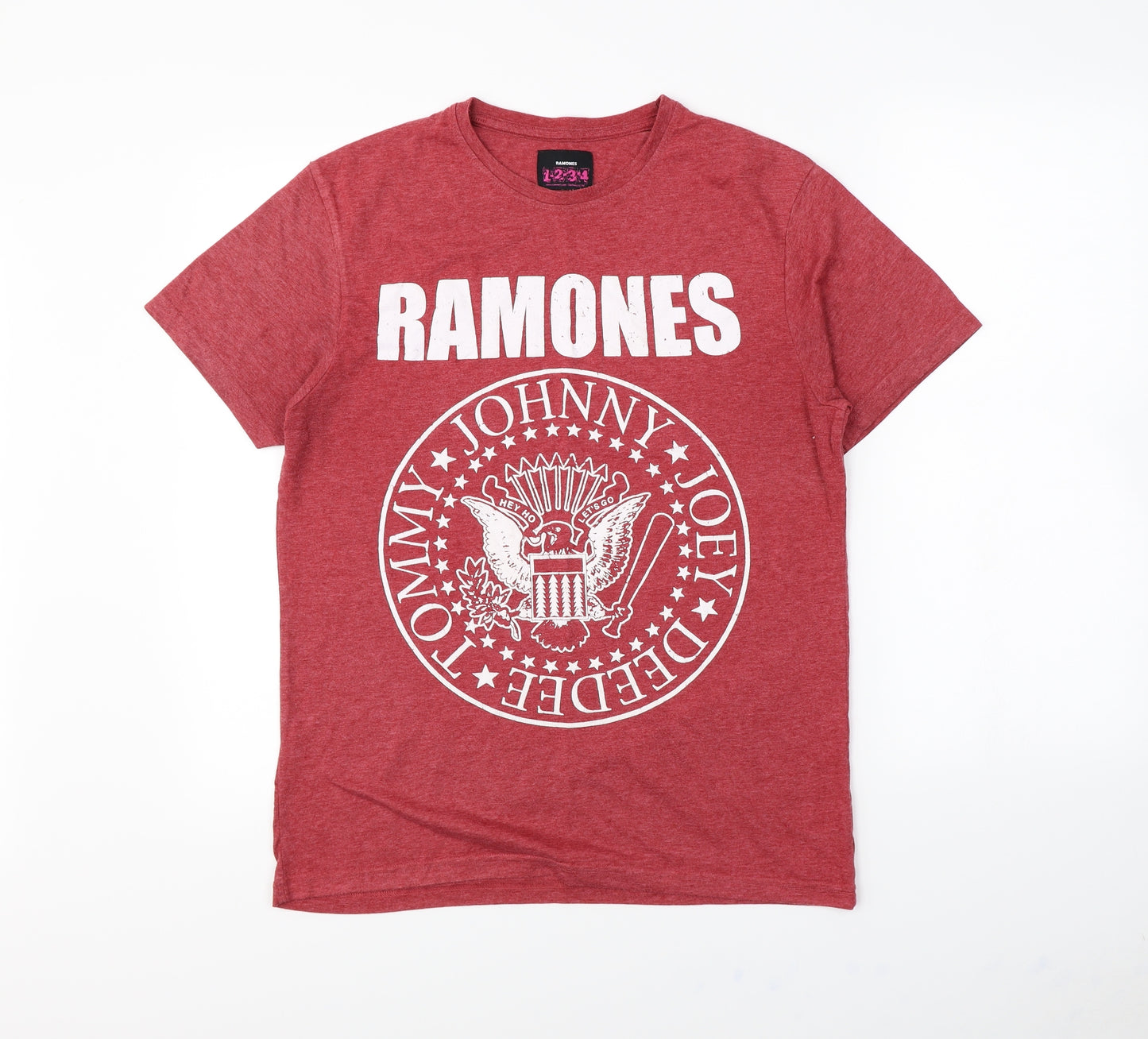 TU Mens Red    T-Shirt Size M  - Ramones