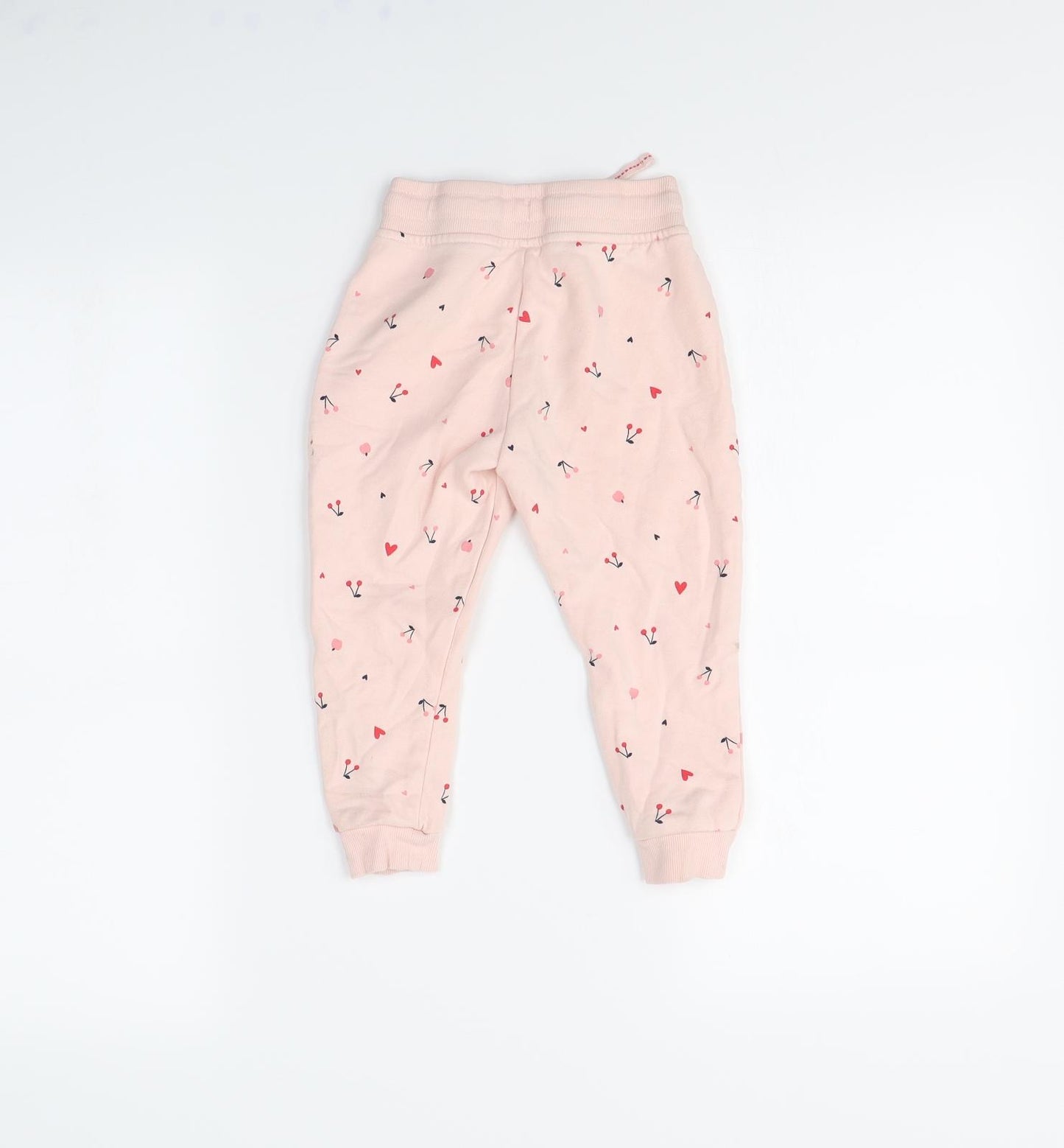 George Girls Pink Spotted  Jogger Trousers Size 2 Years