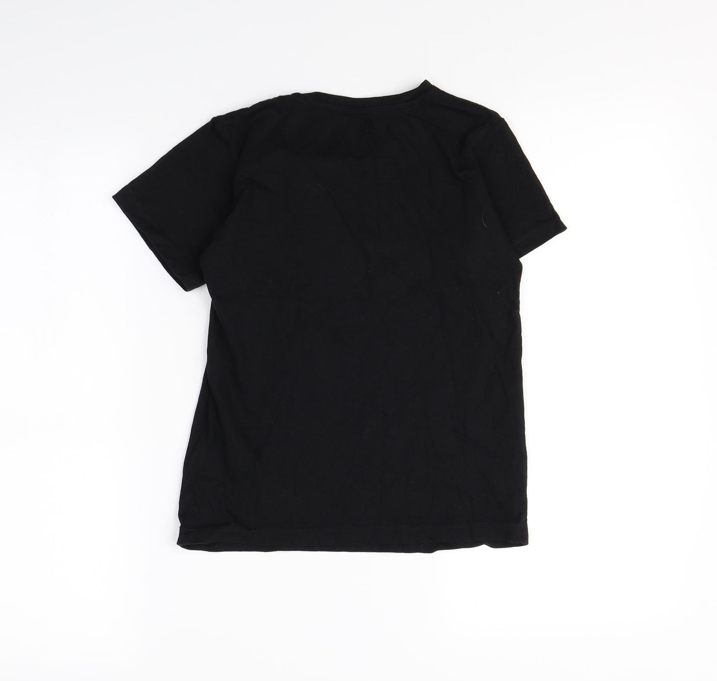 Preworn Boys Black   Basic T-Shirt Size 8 Years