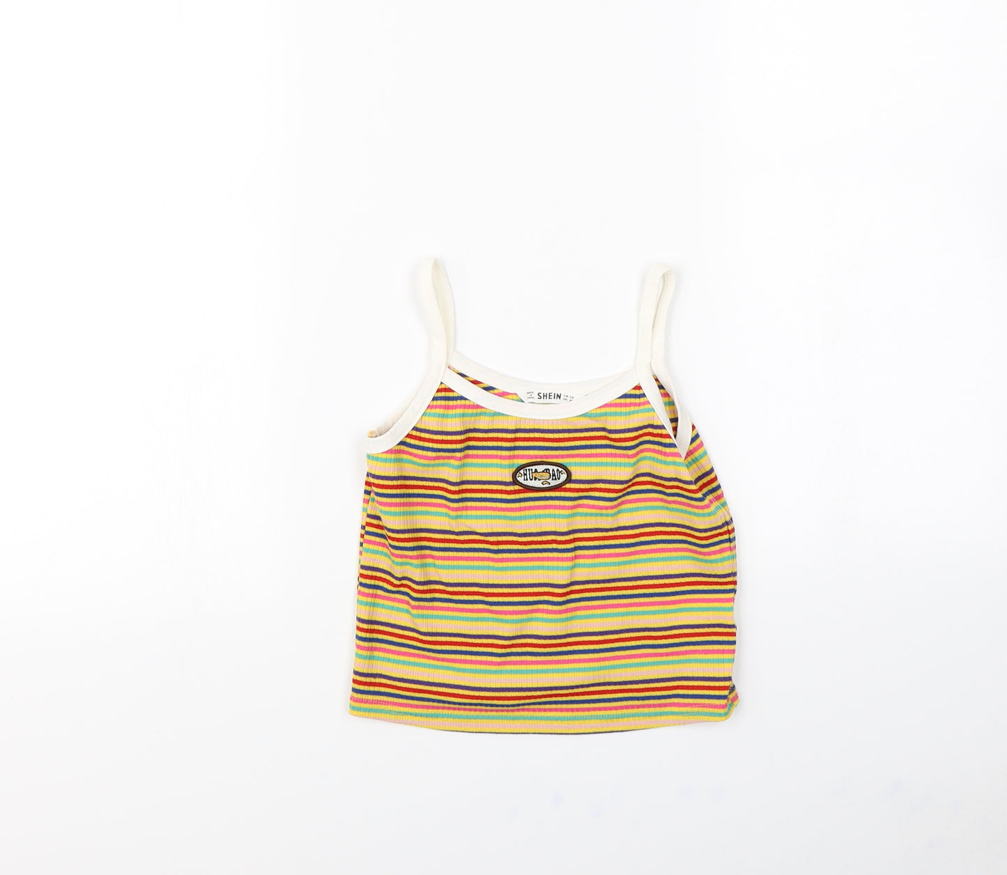 SheIn Girls Multicoloured Striped  Basic Tank Size 8 Years