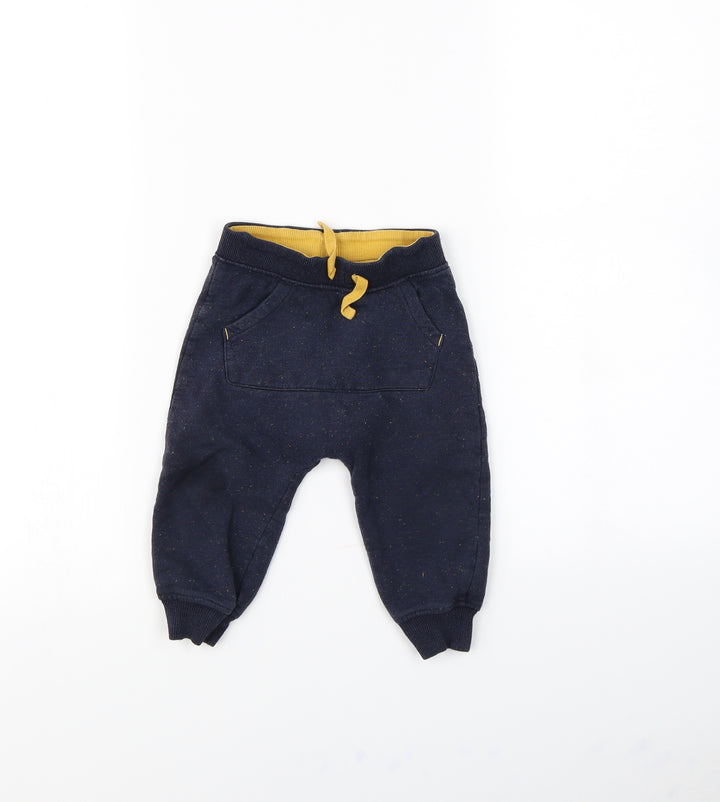 Nutmeg Boys Blue Jogger Trousers Size 9 Months