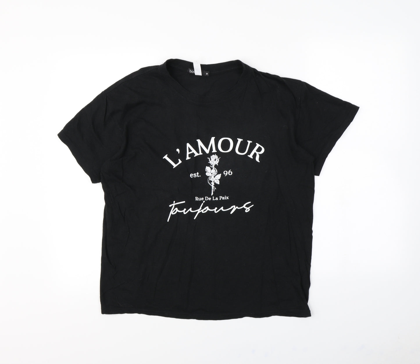Boohoo Womens Black   Basic T-Shirt Size M