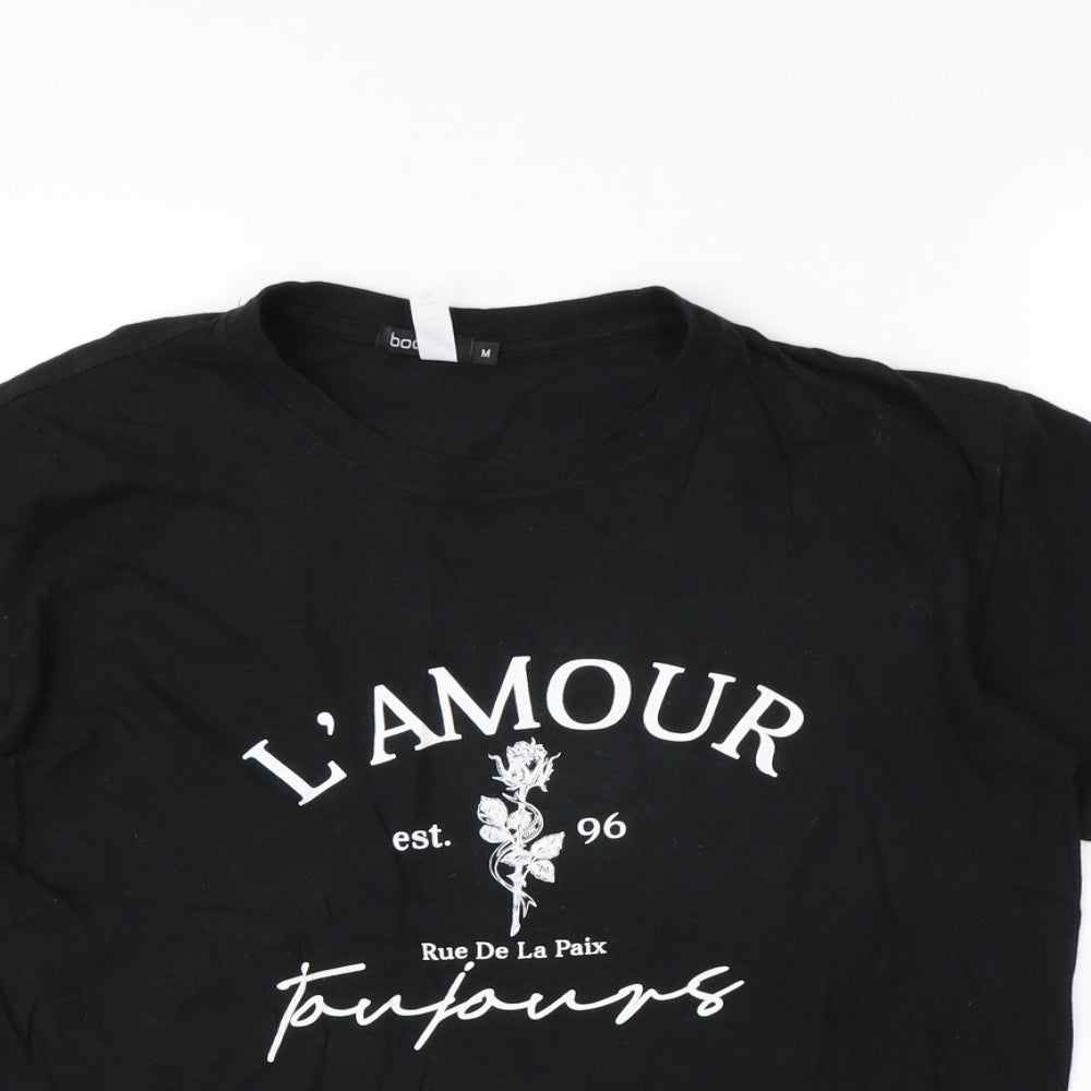Boohoo Womens Black   Basic T-Shirt Size M