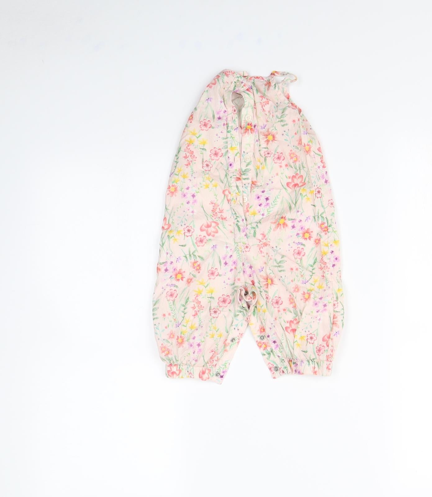 TU Baby Pink Floral  Babygrow One-Piece Size 6-9 Months