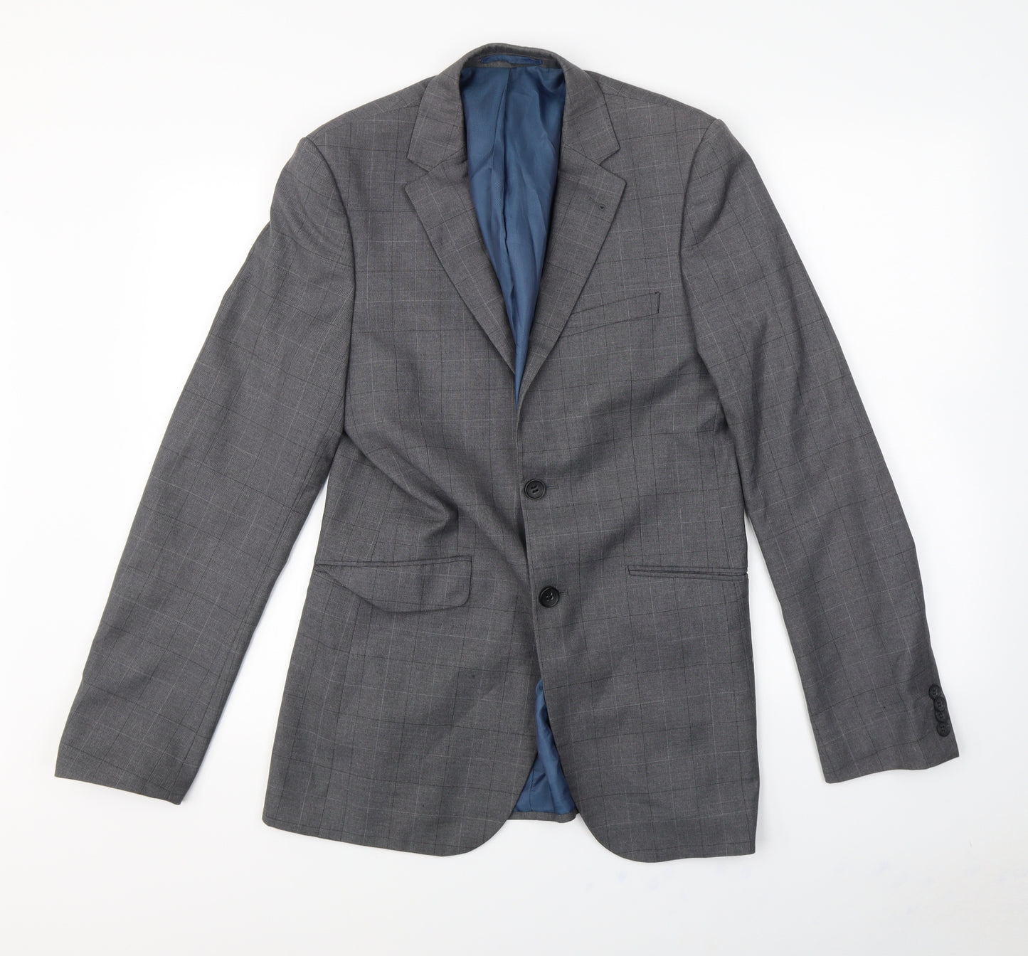 Preworn Mens Grey   Jacket Blazer Size S  - Shoulder Pads