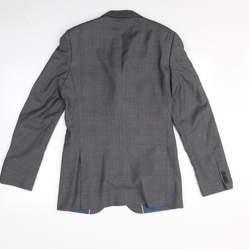Preworn Mens Grey   Jacket Blazer Size S  - Shoulder Pads