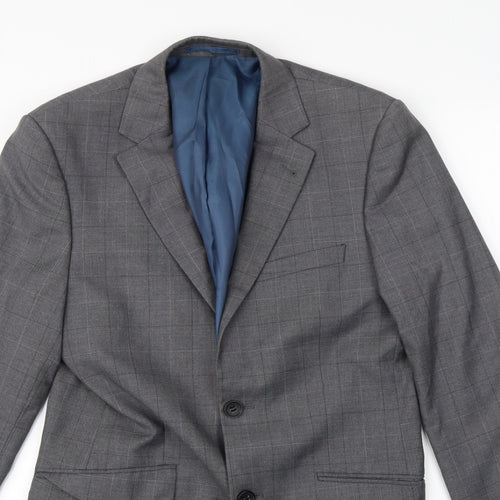 Preworn Mens Grey   Jacket Blazer Size S  - Shoulder Pads