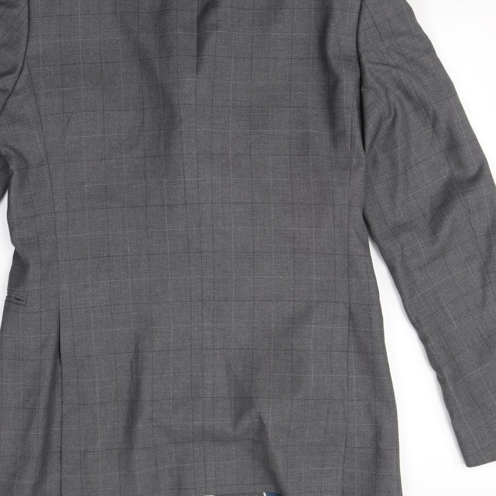 Preworn Mens Grey   Jacket Blazer Size S  - Shoulder Pads