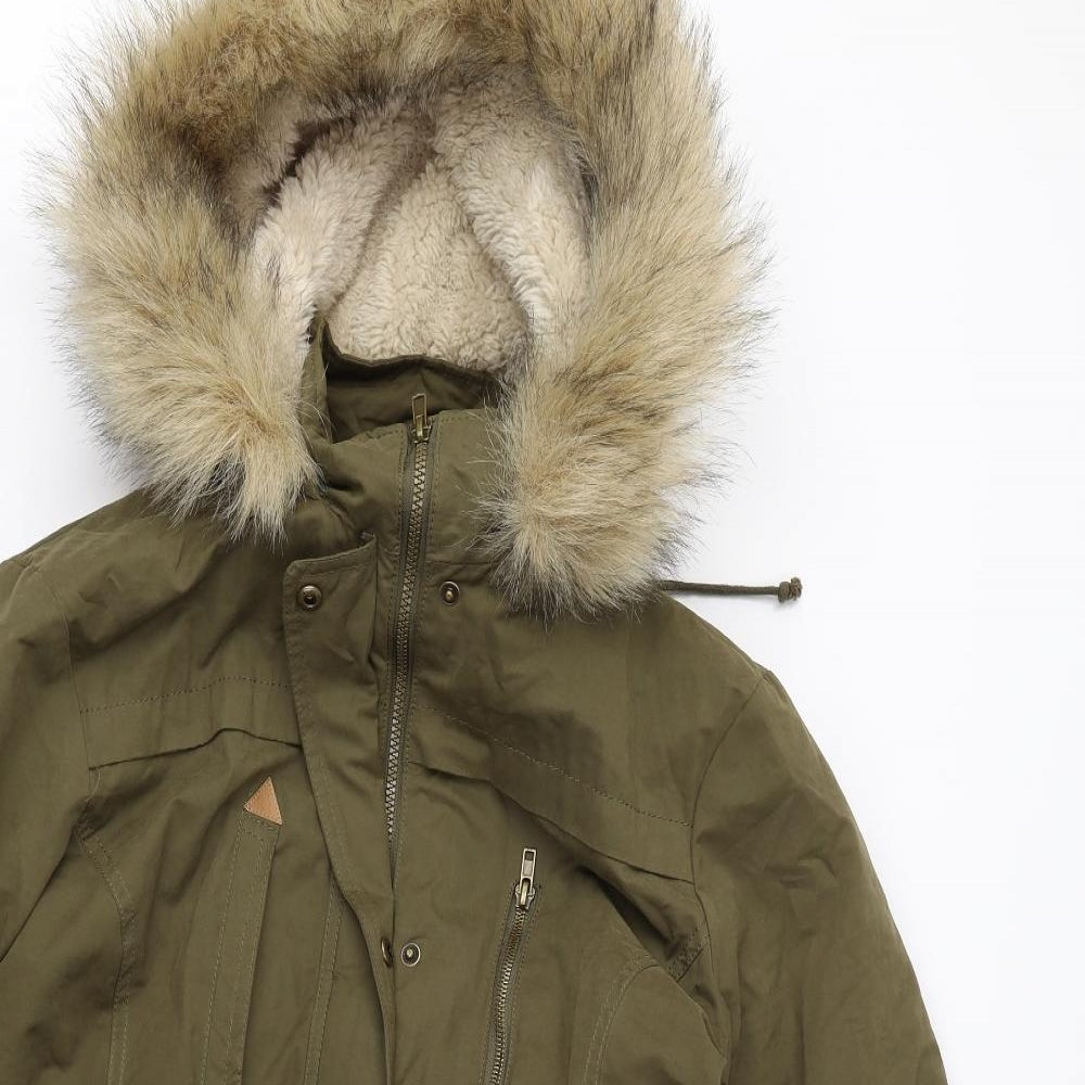 Per Una Womens Green   Puffer Jacket Coat Size 14