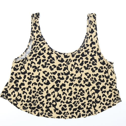 Primark Womens Brown Animal Print  Cropped Tank Size L
