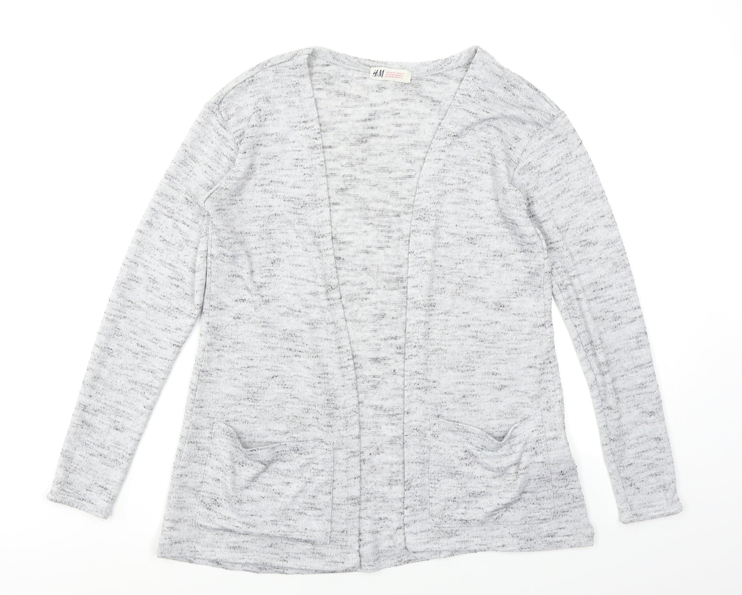 H&M Girls Grey   Cardigan Jumper Size 11-12 Years