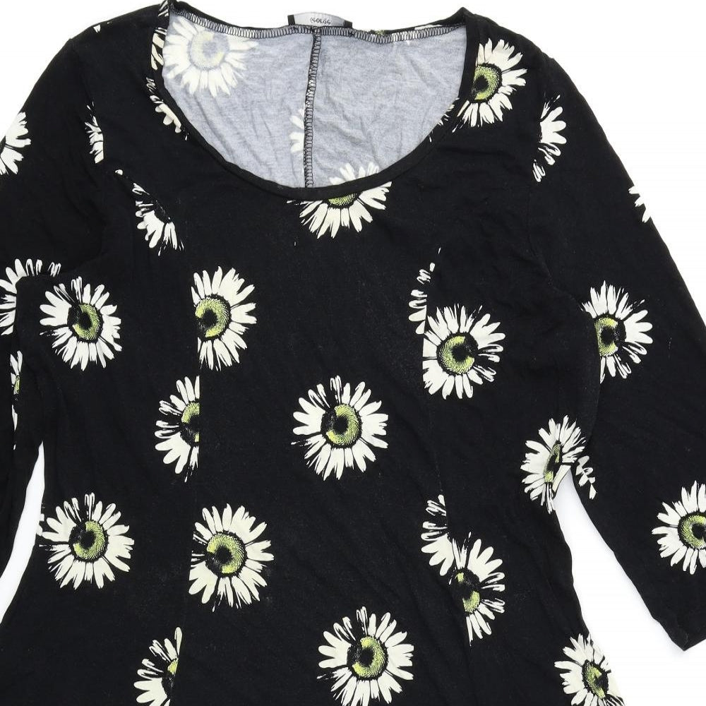 George Womens Black Floral  Fit & Flare  Size 22