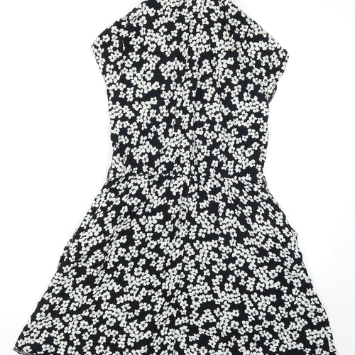 Dorothy Perkins Womens Black Floral  Fit & Flare  Size 12