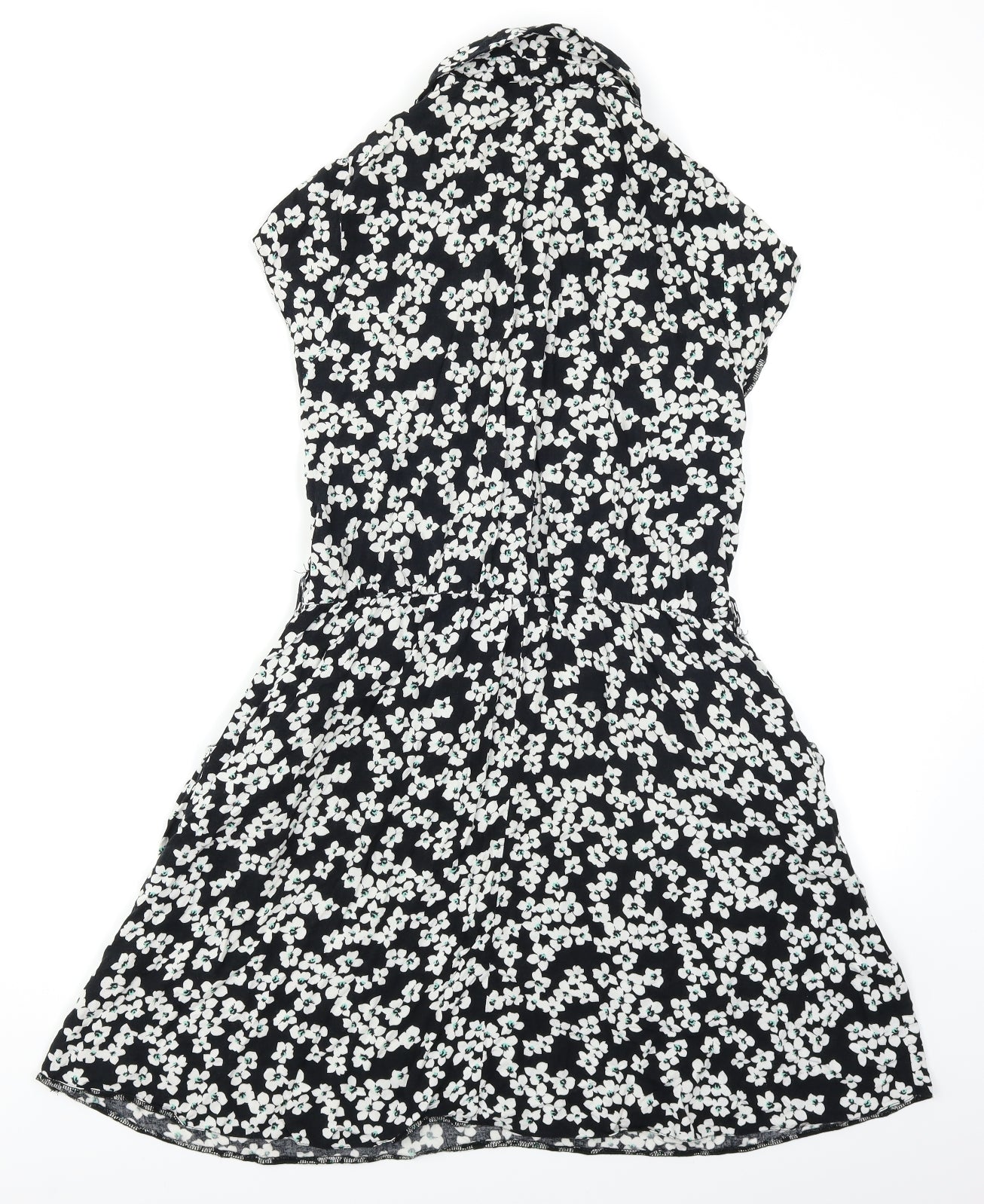 Dorothy Perkins Womens Black Floral  Fit & Flare  Size 12