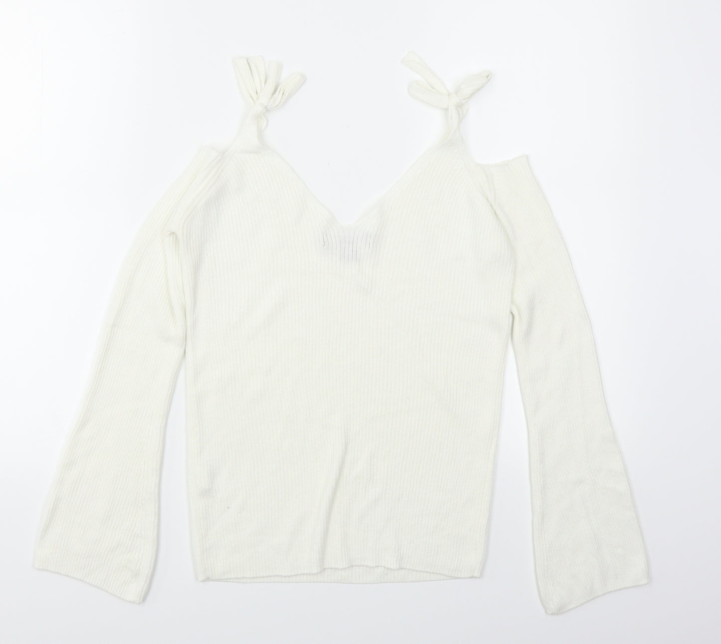 Atmosphere Womens White   Pullover Jumper Size 8  - Cold Shoulder
